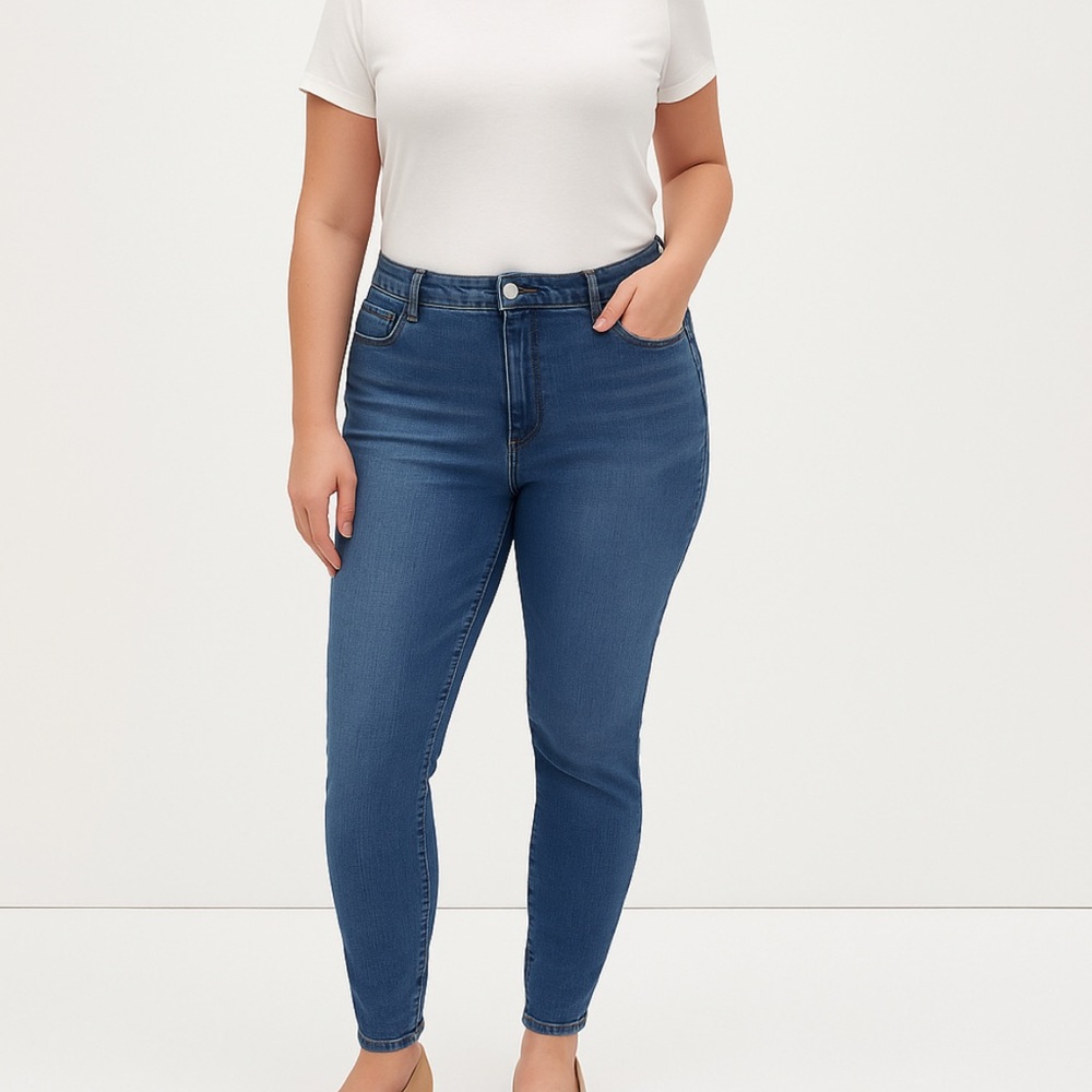Torrid Jeans 20 Perfect Skinny Ankle Vintage Stretch Faded Blue Wash Casual Chic - Picture 1 of 13